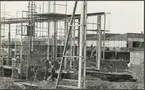 Gävle driftverkstad under byggnad färdig år 1968.