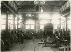 Lokverkstaden vid Nynäs i Gävle på 1910-talet. Gävle - Dala Järnväg, GDJ.