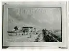 Göteborgs BJ,Bergslagens Järnvägar, station. Foto av järnvägsmuseéts tavla.