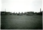 Rivning av SJs, Statens Järnvägar, gamla verkstäder i Göteborg oktober 1939.