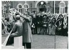 Historiska tågets uppehåll i Hallsberg 1962