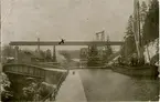 Håverud Akvedukt.
Nya järnvägsbron under byggnad 1925