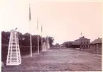 Karlshamn station, inför besök av Kung Oskar II.