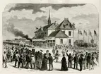 Från öppnandet av Östra stambanans utsträckning till Linköping anno. 1872.