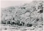 Statens Järnvägar, SJ, Dagbrytning i malmberget under 1890 talet.