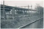 Bangård och plattform med tak vid Malmö Central järnvägsstation.