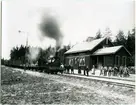 Norra Östergötlands Järnväg. Mark station med NÖJ lok 1 