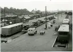 Plattformsspåren på Norrköpings Östra station Juni 1950.
De sista dagarna innan SJ:s övertagande 1 Juli.