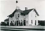 Stockholm - Rimbo Järnväg, SRJ. Rimbo station på 1890-talet.