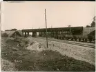 Statens Järnvägar, SJ, Tomteboda - Hagalund, S.W.B. viadukten under byggnad.