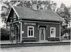 Åsvittinge station. Bandelen Kummelby - Arkösund nedlades 1960-11-01.