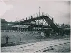 Örebro central. Statens Järnvägar, SJ. Järnvägsbron, riven 1937. Eldrift 1932.