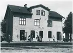 Örkelljunga station. Skåne-Smålands Järnväg, SSJ. Öppnad 1894. Övergick till Statens Järnvägar, SJ 1940. Persontrafiken nedlagd 1968.