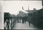 Stockholm. Järnvägsbron till Riddarholmen över Norrström. På linjen mellan Stockholm C och Riddarholmen.