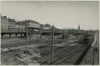 Stockholm Central. Ställverket i något till vänster i bild.