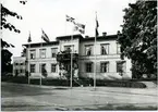 Söderhamns första stationshus vid 100- års jubileet 1961.