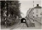 Ostkustbanan, OKB´s tunnel under Storgatan, från söder.