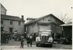 Flyttning av gamla stinsbostaden i Nässjö till Hembygdsparken 1957.