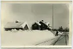 Vinterklätt landskap vid Särna station.