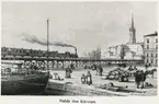 Viadukt över Köttorget, Riddarholmskyrkans torn till höger i bild.