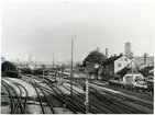 Statens Järnvägar, SJ, Stockholm Centralen bangården från Kungsbron.