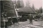 Järnvägsolycka vid Tallåsen 1917. Godsvagn N 2775.