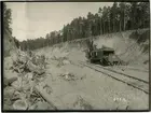 Ånggrävmaskin Statens Järnvägsbyggnader, SJB Q8 3 (YH). På linjen mellan Tomteboda och Värtan.