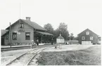 Vreten station. Hjo - Stentorps Järnväg, HSJ.Banan öppnades 12/11 1873.