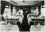Statens Järnvägar, SJ restaurangvagn, Ro3 3150, matsal.