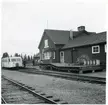 Moskosel station år 1946 med en rälsbuss av Hilding Carlsson modell.