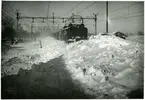 Snöstorm lamslår Skåne 1942.