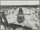 Järnvägsbrobygge vid Stora Luleälven.