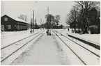 Del av stationsområdet i Åkers Styckebruk.