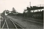 Bangård och lokstall vid Ljusdal station.