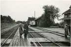 Tallåsen station. Inspektion inför elektrifieringen.