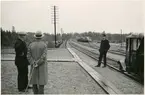 Loster station. Inspektion inför elektrifieringen.