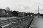 Vy över bangården vid Brunflo station.