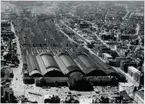 Frankfurt (Main) järnvägsstation sedd från luften.