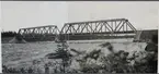 Järnvägsbron över Piteälven på linjen mellan Moskosel och Kåbdalis.