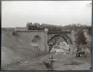 Provbelastning av järnvägsbron över Piteälven vid Sikfors på linjen mellan Piteå och Älvsbyn.
