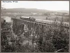 Järnvägsbron över Ångermanälven vid Forsmo på linjen mellan Långsele och Mellansel. Provbelastning.