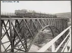 Provbelastning av järnvägsbron över Ångermanälven vid Forsmo på linjen mellan Långsele och Mellansel.