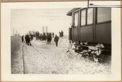 Linjen mellan Eslöv och Örtofta. Snöröjning på grund av snöh