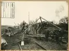 Grävning och läggning för avloppsledning i Hässleholm, Skåne 1918.