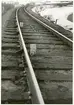 Räl efter urspårning av tåg 93, Nordpilen, på sträckan mellan Simeå och Undersvik 1956-03-27.