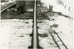 Banarbete efter urspårning av tåg 93, Nordpilen, på sträckan mellan Simeå och Undersvik 1956-03-27.