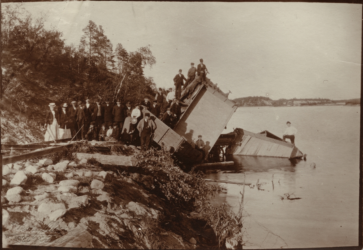 Tågurspårning vid Kaitum grusgrop på linjen mellan Gällivare och Kiruna.