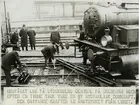 Statens Järnvägar, SJ K 1160 bärgning av lok på Stockholms Centralstation november 1931.