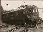 Statens Järnvägar, SJ D 298 krockskadat efter olycka i Älvsjö 1934.