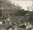 Olycksplatsen för raset i Getå den 1 oktober 1918.